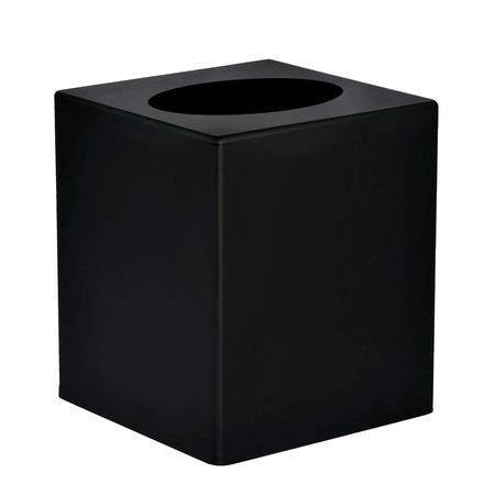 ALPINE INDUSTRIES Black Acrylic Tissue Box Cover 5.5" x 4.75" x 4.75" 407-BLK